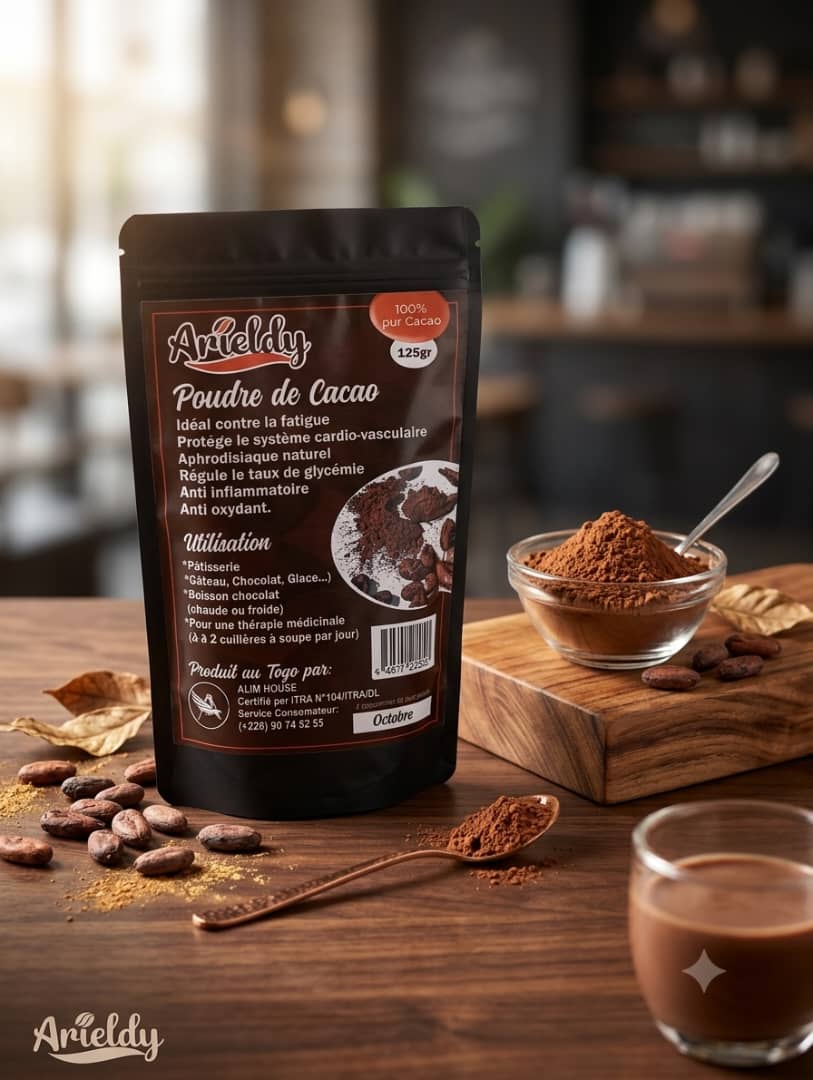 Poudre de cacao Arieldy 125g – nouveau format économique